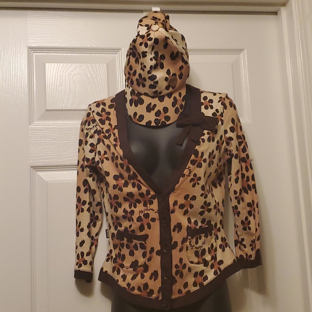 Moschino leopard print cardigan